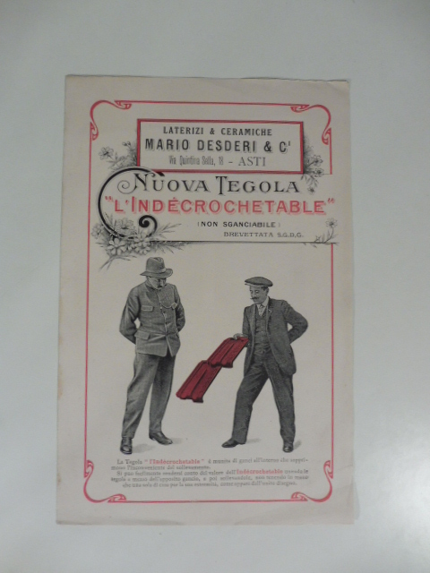 Laterizi & Ceramiche Mario Desderi & C., Asti. Pieghevole pubblicitario